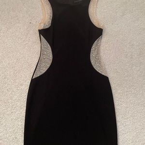 mesh cutout body on dress